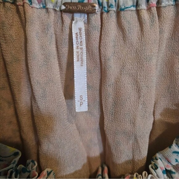 Free People Flowers In Your Hair Ruffle Dress. - Picture 3 of 5